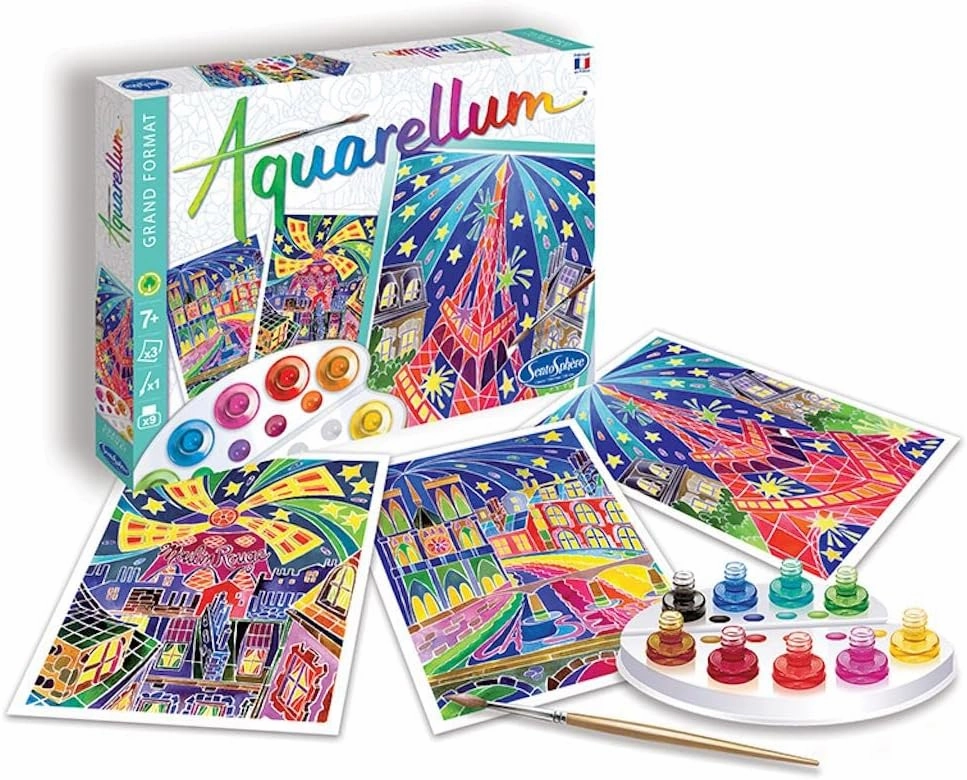 Aquarellum Paris by Night Watercolor Painting Kit