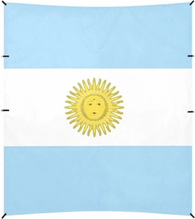 Argentina Flag Argentinian National Light Blue Stable Beach Tent UPF50 Waterproof Large Sun Shade with Sandbags, Sand Shovel, Poles for Camping Trips, Fishing, Backyard Fun or Picnics