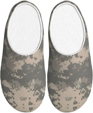 Army Digital Camouflage print Men's Women's Slippers Comfort Closed Toe House Shoes Fall Winter Home Slippers Indoor Scuff