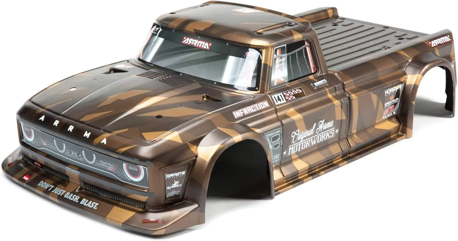 ARRMA 1/7 Painted Body, Matte Bronze Camo: Infraction 6S BLX, ARA410002