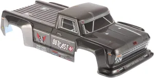 ARRMA 1/8 Painted Body, Black: Outcast, ARAC3313