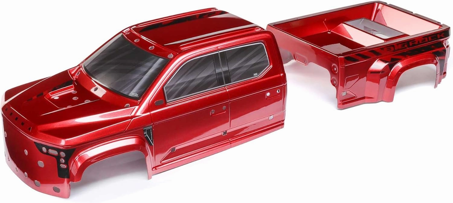 ARRMA Big Rock 6S BLX Painted Decaled Trimmed Body - Red, ARA411027