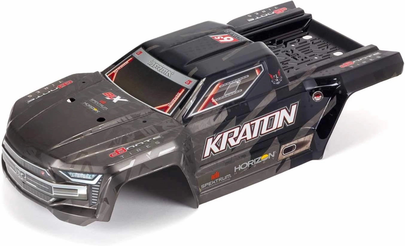 ARRMA EXB Painted, Decaled & Trimmed Body, Black: KRATON 6S BLX, ARA406159