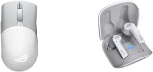ASUS ROG Keris Wireless AimPoint Gaming Mouse, Tri-Mode connectivity, 36000 DPI Sensor & ROG Cetra True Wireless Gaming Headphones (Low-Latency Bluetooth Earbuds