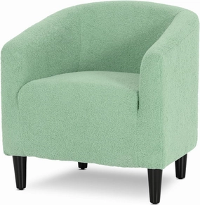 Athena Collection Accent Barrel Chair for Living Room, Soft Comfort Armchair for Bedroom, Modern Single Sofa Chair Comfy Chair for Reading Rest, Green