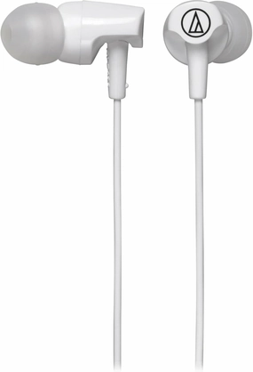 Audio-Technica ATH-CLR100iSWH SonicFuel In-Ear Headphones with In-Line Mic & Control, White