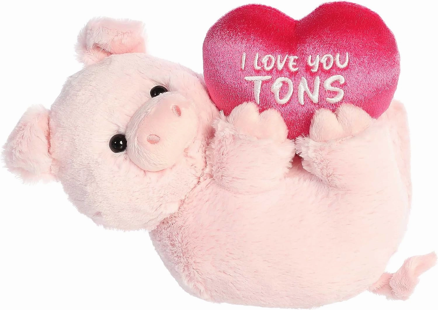 Aurora® Heartwarming Valentine I Love You Tons™ Stuffed Animal - Decorative Companion - Romantic Plush - Pig 11 Inches