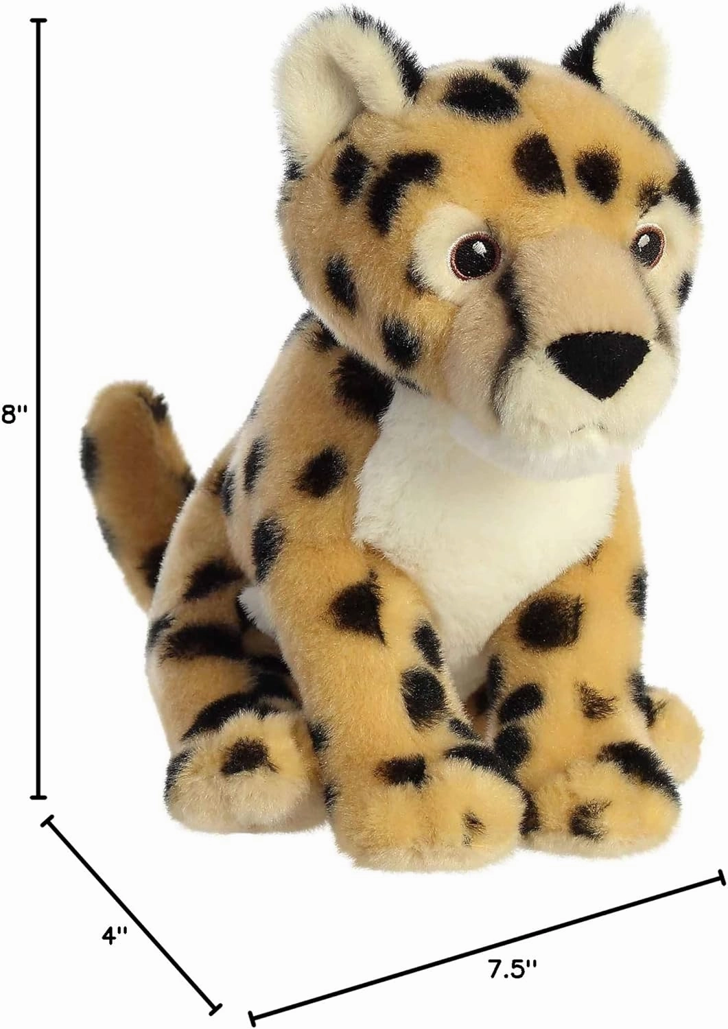 Aurora® Responsibly Made Eco Nation™ Cheetah Stuffed Animal - Ideal for Playtime Adventures - Perfect for Birthdays or Just Because - Gold 9 Inches