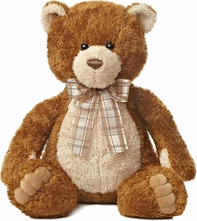 Aurora® Snuggly Bear Brown Sugar™ Stuffed Animal - Comforting Companion - Imaginative Play - 22 Inches