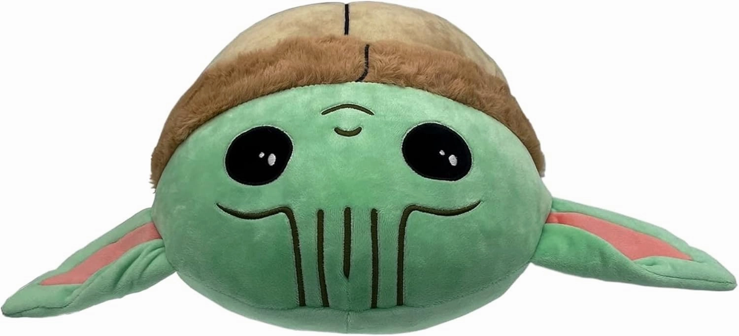 Baby Yoda Squish Plush Toy, Grogu Stuffed Animal Kids Plushie, The Child Mandalorian Soft Kawaii Pillow Doll Gift Light Green (Medium)