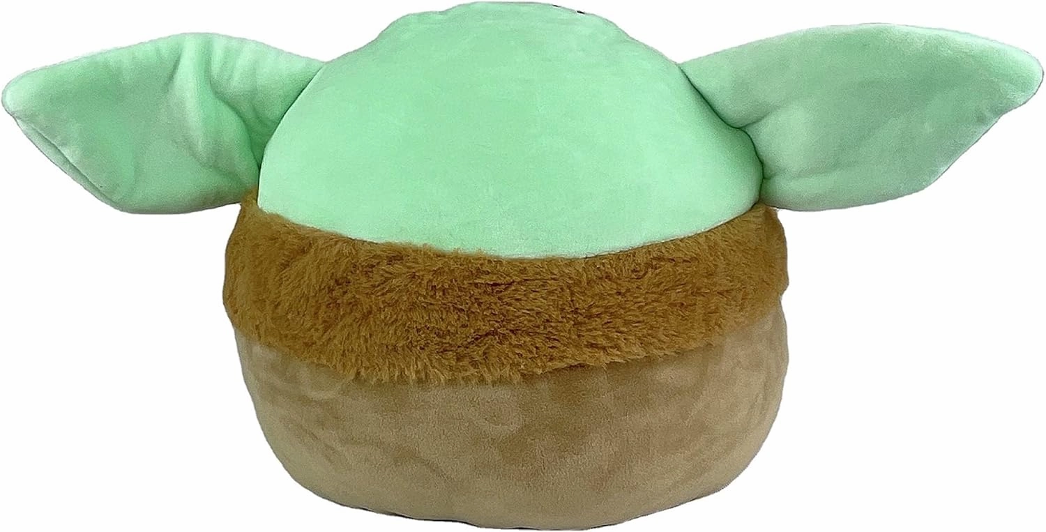 Baby Yoda Squish Plush Toy, Grogu Stuffed Animal Kids Plushie, The Child Mandalorian Soft Kawaii Pillow Doll Gift Light Green (Medium)