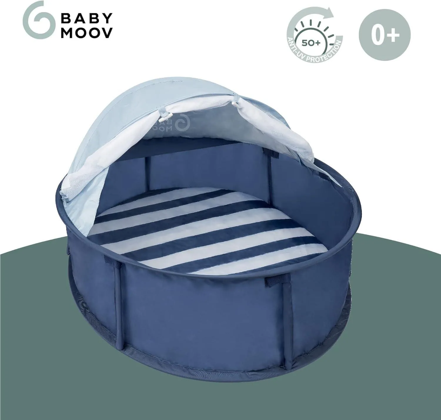 Babymoov Babyni Playpen, Activity Gym & Napper with Pop-Up System and UPF 50  Protection - Navy