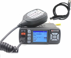 Baojie BJ-318 25W Mobile Radio UHF VHF Dual Band Mini Two Way Radio with Progamming Cable