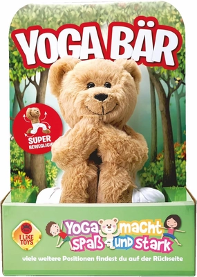 Bauer Spielwaren 12241 Mobile Yoga Bear Soft Toy, Beige, 32 cm
