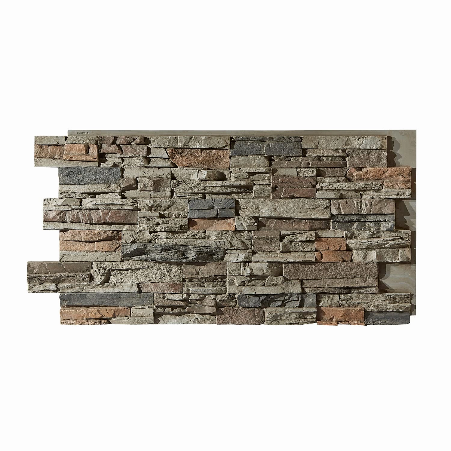 Beams Sedona Faux Stone Panels - Cambridge Gray - 1-Pack - Each Panel is 24 inch High x 48 inch Wide x 1 5/8 inch Thick - Ultra Realistic Looking Wall Panels