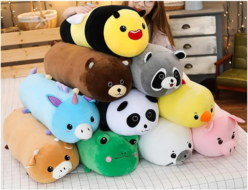 Bee Plush Pillow, Bee Stuffed Animal Toy Cute Soft Plush Hugging Pillow Gifts for Birthday, Christmas, Valentine 23.6"