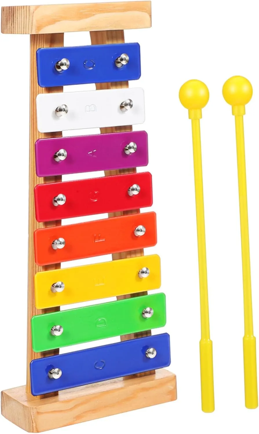 BESPORTBLE 1 Set Colorful Xylophone for Preschool Musical Instrument with Mallets Develops Rhythm Coordination Skills Durable Percussion