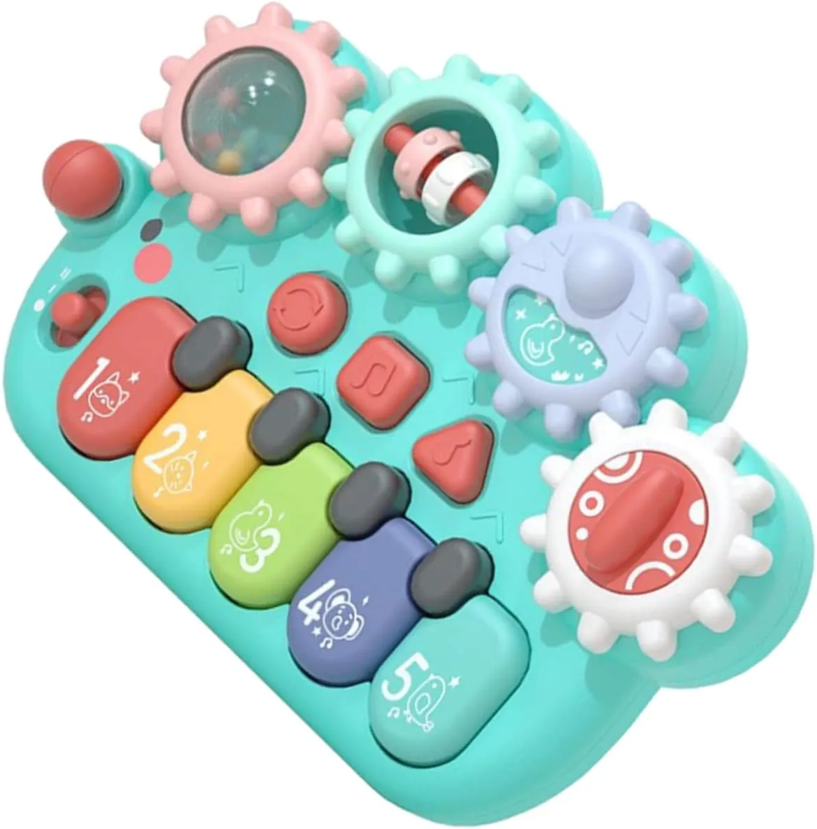 BESPORTBLE Electric Musical Cartoon Animal Shaped Music Plaything for Fun Interactive Learning Instrument Stimulates Imagination and Hearing Development Present for Battery Not Included