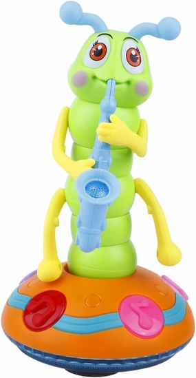 BESPORTBLE Delicate Musical Caterpillar for Boy Girl Battery Plastic Dancing with Sound and Movement for Year Old Boys and Random Colors