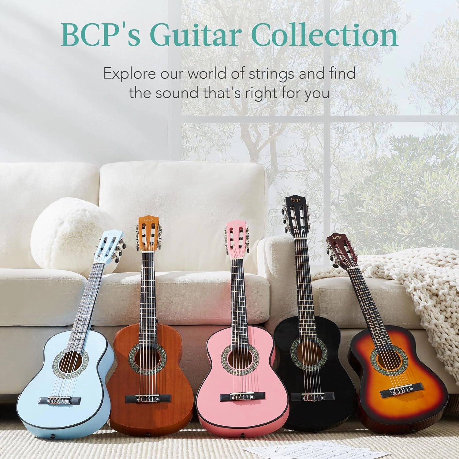 Best Choice Products 30in Kids Acoustic Guitar, All-in-One Beginner Starter Kit w/Strap, Case, Extra Strings, Rosette Inlay - Mahogany Stain