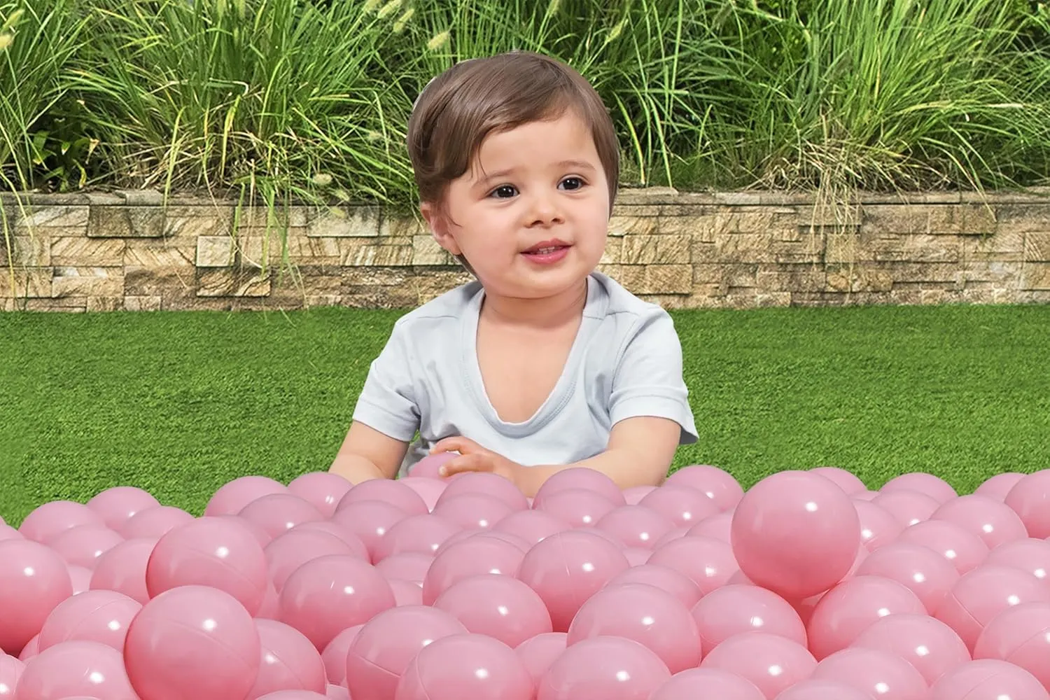 Bestway Plastic Light Pink Play Balls 250ct | Great for Indoor and Outdoor Playpens, Ball Pits, Bouncers, Kiddie Pools
