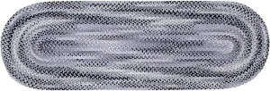 Better Trends Ombre Area Rug, 24" x 72" Runner, Reversible and Durable, 100% Soft Cotton Anti-Fatigue Chenille, Braided Rug for Entryway Living Room, Kitchen - Black
