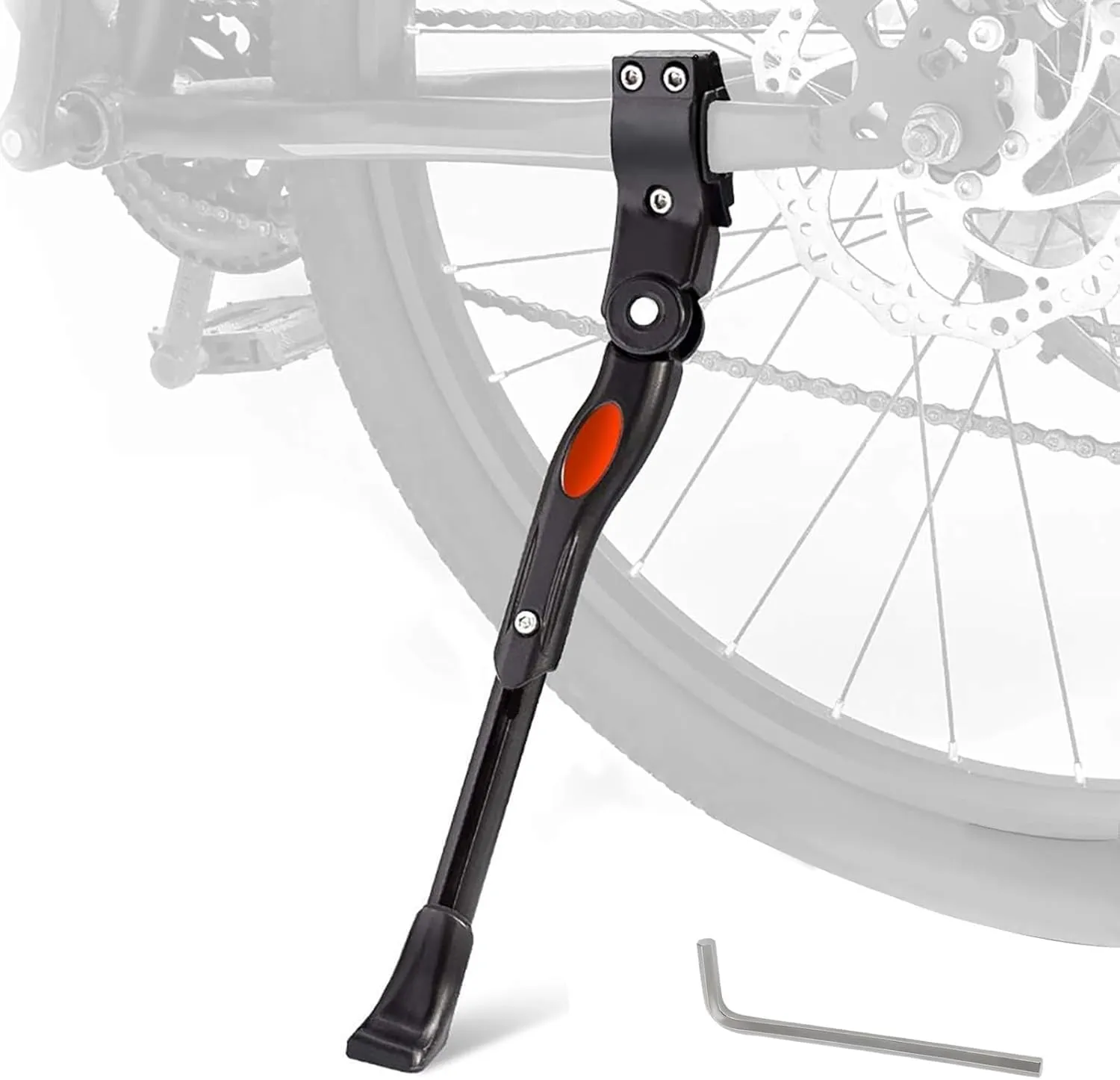 Bicycle Kickstand for Bianchi San Lorenzo San Remo Sempre Pro Siena DAMA Six Days, Alloy Adjustable Height Rear Side Bicycle Kick Stand, for 24" - 29", Kickstand for Adult Bike,C