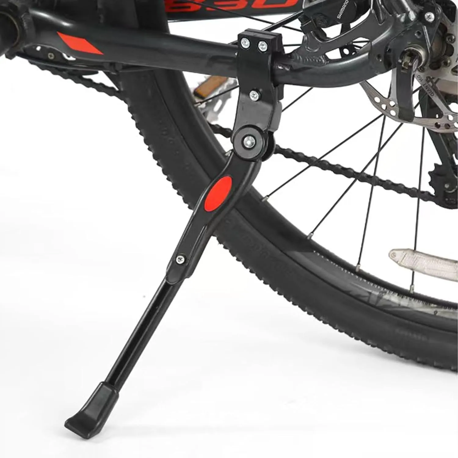 Bicycle Kickstand for Bianchi San Lorenzo San Remo Sempre Pro Siena DAMA Six Days, Alloy Adjustable Height Rear Side Bicycle Kick Stand, for 24" - 29", Kickstand for Adult Bike,C