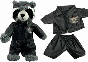 Biker King of The Road Outfit Fits Most 6"-10" Stuffed Animal Soft Toy Your Adventure W/This Road-Ready to Jump Plushie Costume Gift's for Your Cute Teddy Bears
