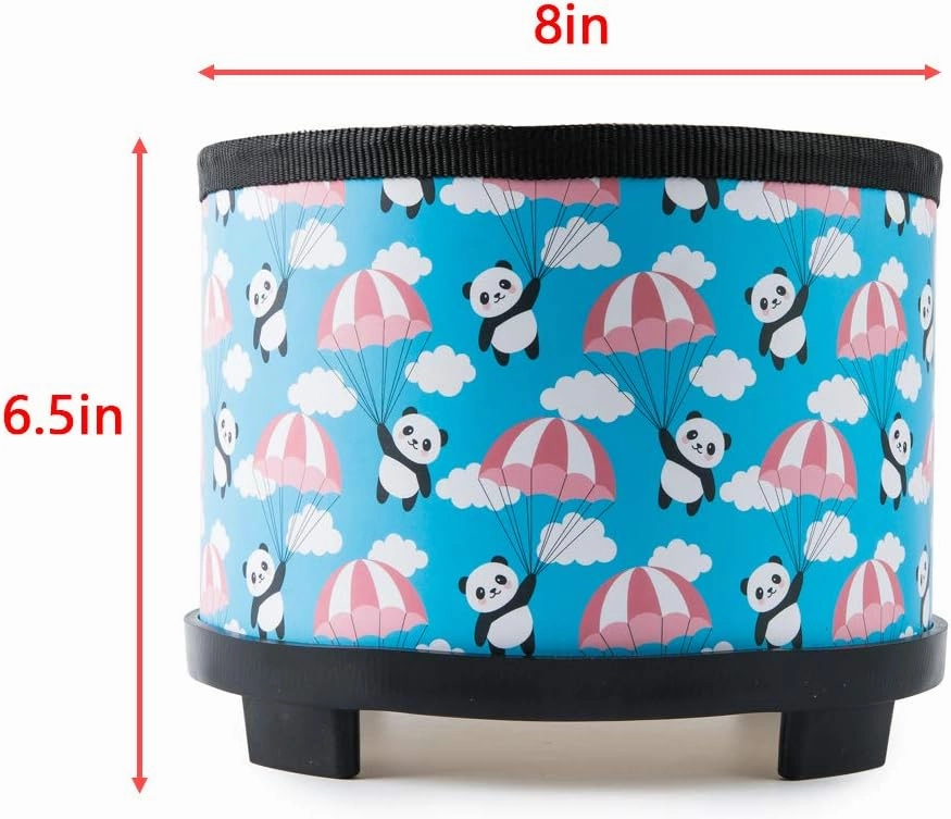 Bongo Floor Tom Drums Set for Kids: Childrens Drum Percussion Music Instrument with 2 Mallets - Preschool Montessori Floor Babies Drum (Blue 8" )