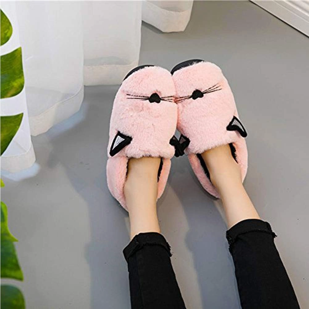 Boys Girls Warm Slippers Kids Family Cute Cat Household Anti-Slip Indoor Home Slippers