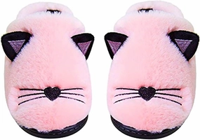 Boys Girls Warm Slippers Kids Family Cute Cat Household Anti-Slip Indoor Home Slippers