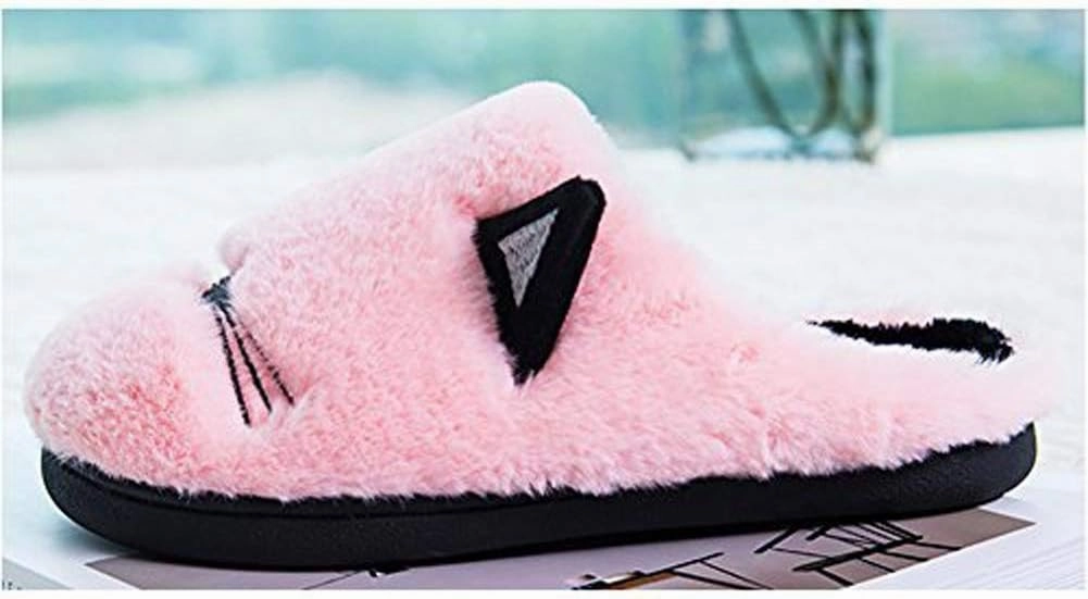 Boys Girls Warm Slippers Kids Family Cute Cat Household Anti-Slip Indoor Home Slippers