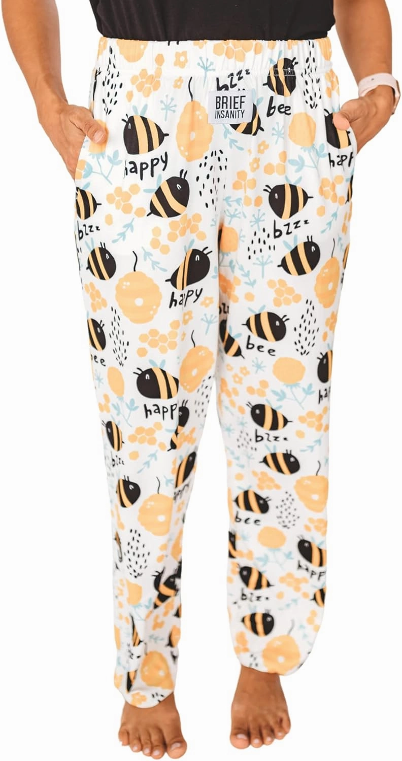BRIEF INSANITY Lounge Pajama Pants - Comfy Lightweight Unisex Bottoms with Pockets - Soft Luxury Loungewear for Men & Women
