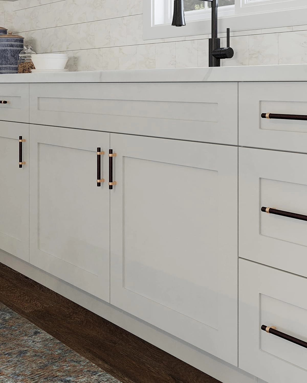 Brookings Shaker Unassembled Bridge Wall Kitchen Cabinet W2412, 24 W x 12 D x 12 H, Painted White with Sherwin Williams®, Solid Wood – Design House, 543264