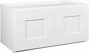 Brookings Shaker Unassembled Bridge Wall Kitchen Cabinet W2412, 24 W x 12 D x 12 H, Painted White with Sherwin Williams®, Solid Wood – Design House, 543264