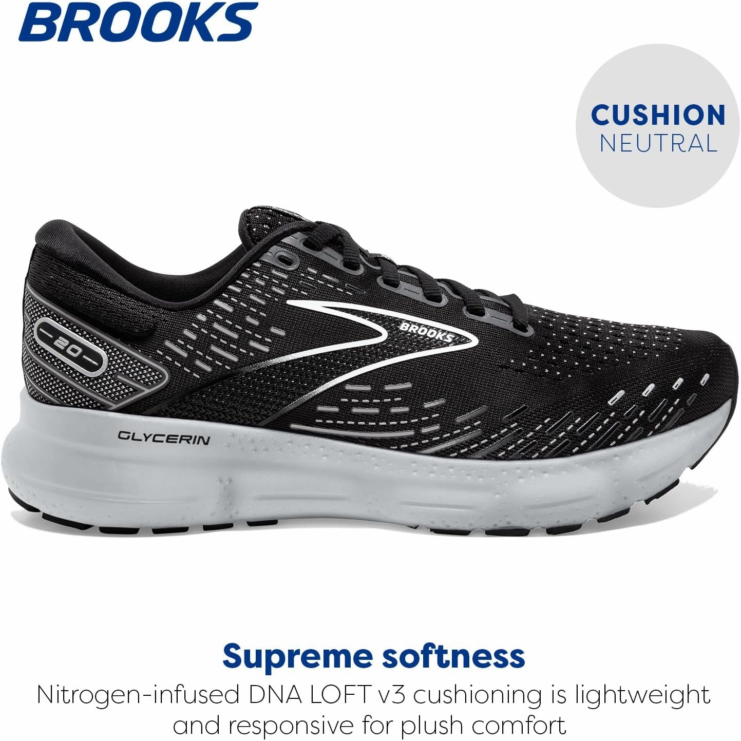 Brooks Men's Glycerin 20 Neutral Running Shoe