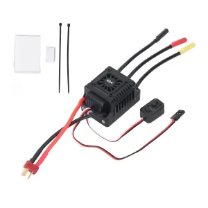 Brushless ESC, Programmable, Cooling Fan, 2S 3S LiPo Compatible, Motor Protection, Adjustable Acceleration, for Off Road RC Racing