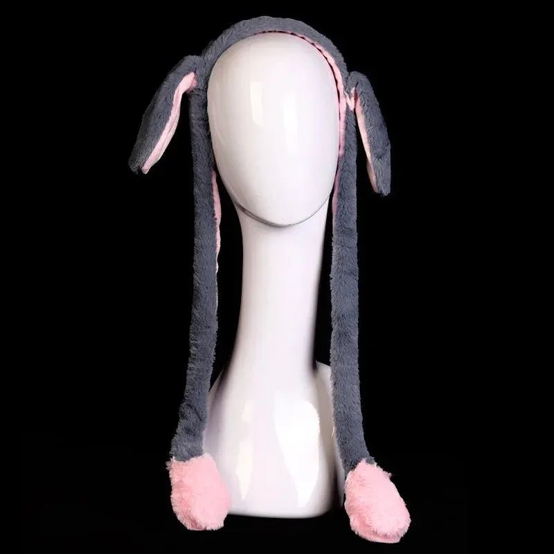 Bunny Ears Plush Beanie Cap