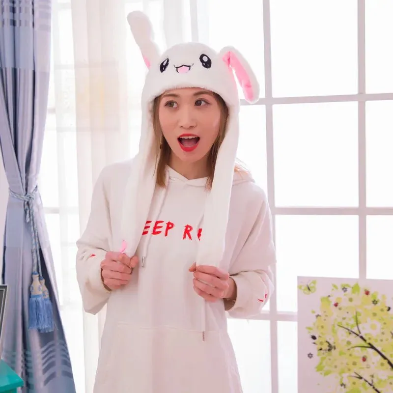 Bunny Ears Plush Beanie Cap