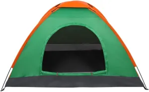 Camping Tent 2 Person- Waterproof Windproof Tent with Double Layers Door-Easy Set up-Portable Dome Tents for Camping,Oxford Fabric,Orange