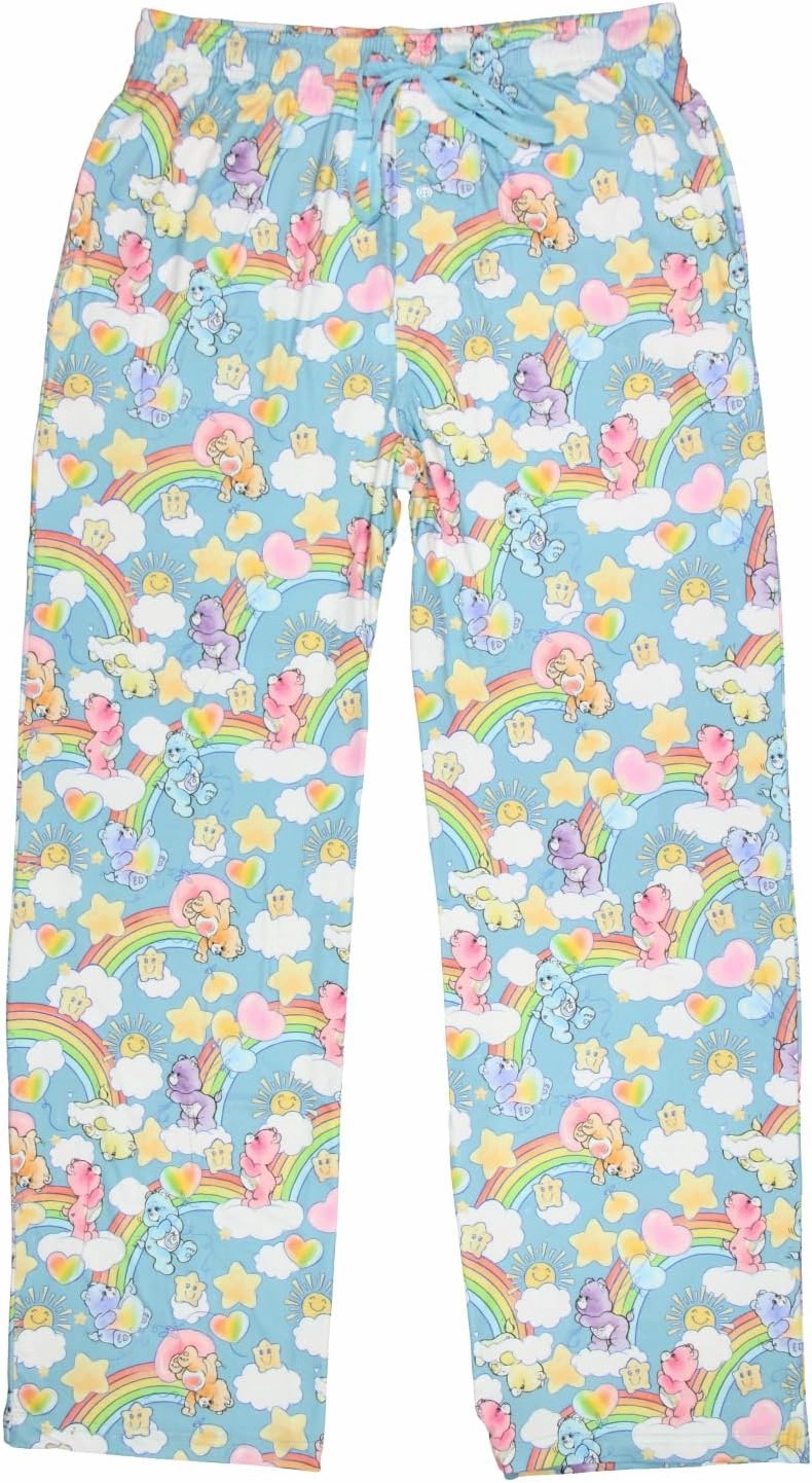Care Bears Pajama Pants Retro 80's Care Bears Men's AOP Drawstring Elastic Waistband Lounge Sleep Pajama Pants