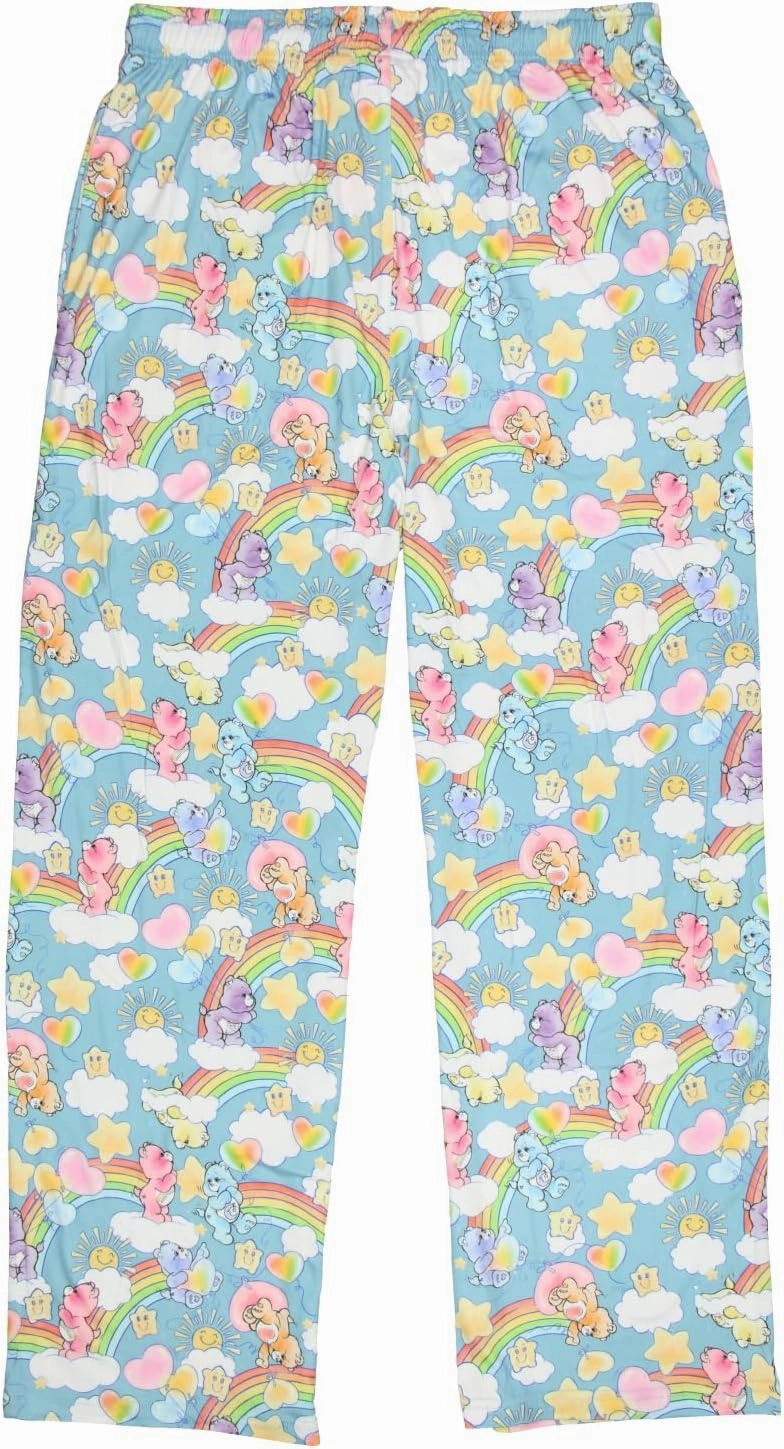 Care Bears Pajama Pants Retro 80's Care Bears Men's AOP Drawstring Elastic Waistband Lounge Sleep Pajama Pants