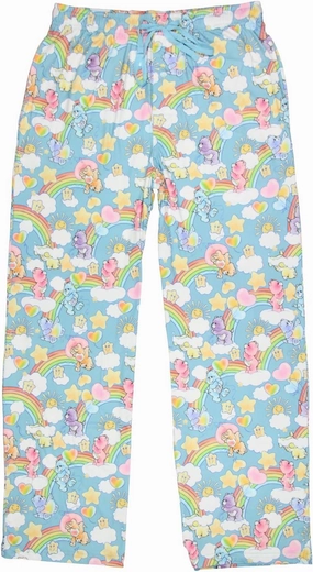 Care Bears Pajama Pants Retro 80's Care Bears Men's AOP Drawstring Elastic Waistband Lounge Sleep Pajama Pants