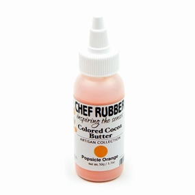 Chef Rubber Cocoa Butter, Artisan Collection - Popsicle Orange, 1.7 Ounce