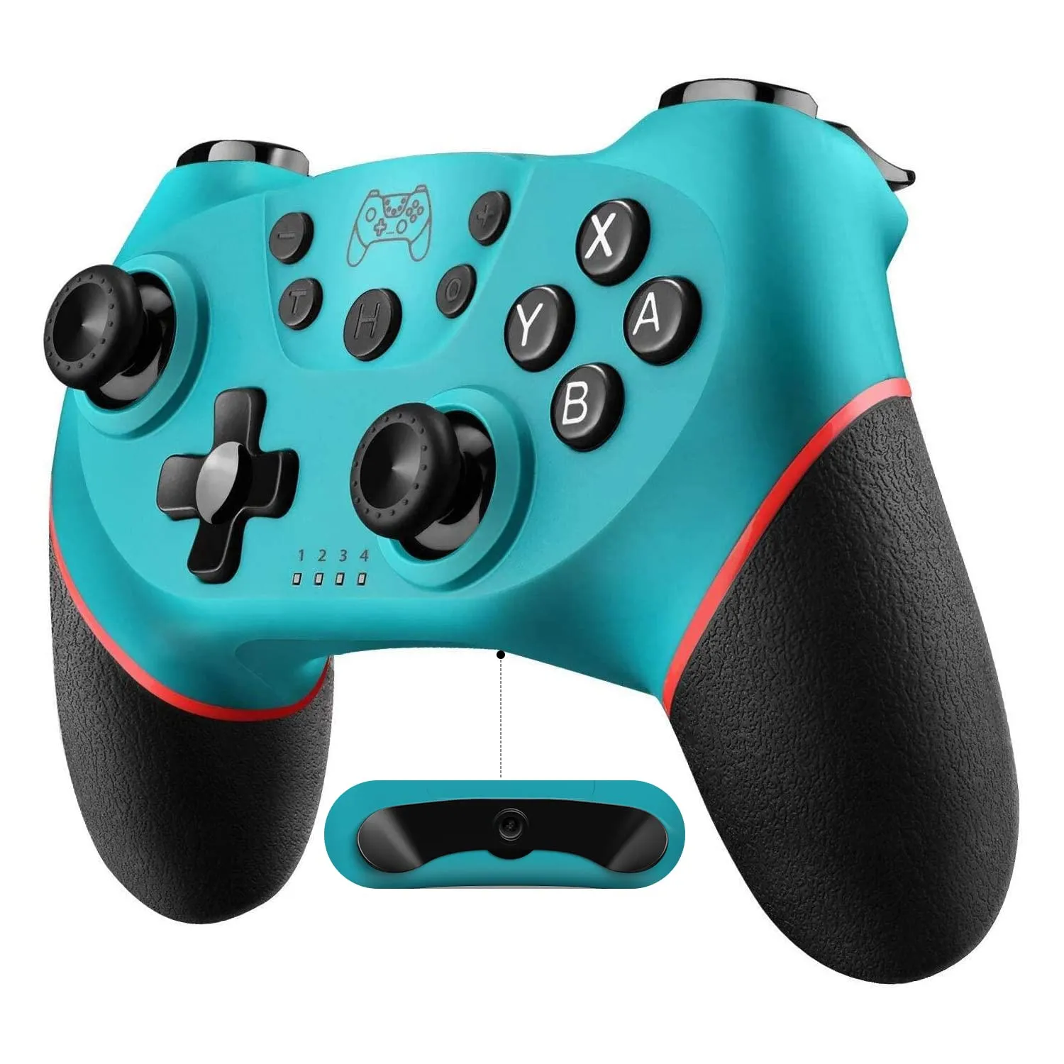 Controller for Switch, Wireless Pro Controller for Switch/Switch Lite/Switch OLED, Remote Gamepad with Joystick, Adjustable Turbo Vibration with Programmable Function - Blue