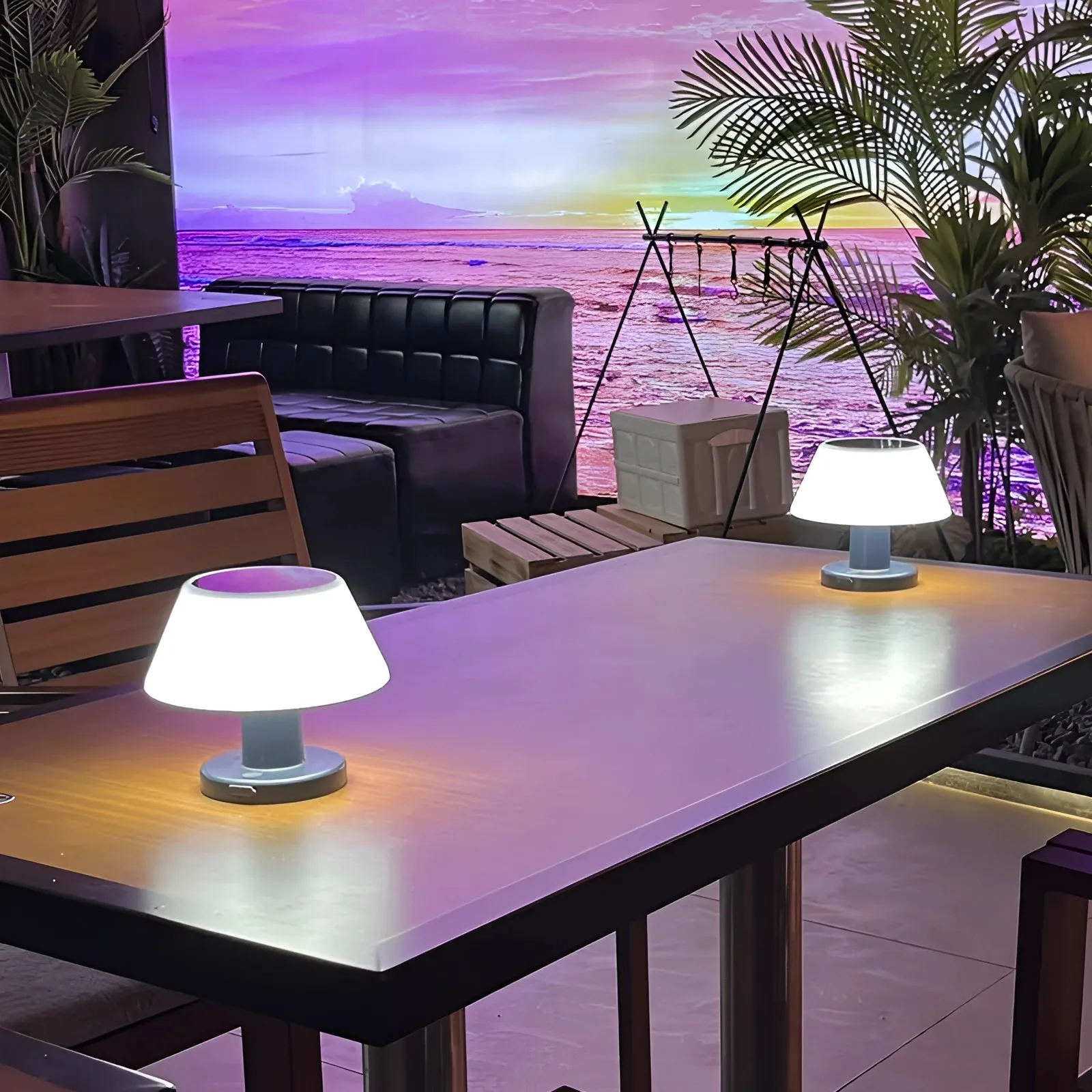 Cordless LED Table Lamp - Rechargeable Portable Dining Light