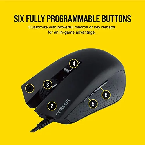 CORSAIR Harpoon Pro - RGB Gaming Mouse - Lightweight Design - 12,000 DPI Optical Sensor (Renewed)
