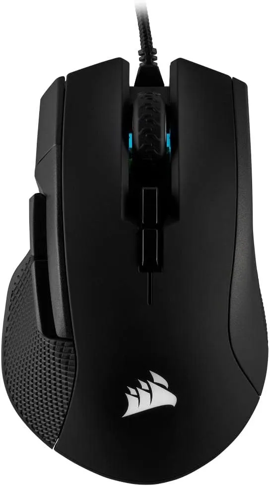 Corsair Ironclaw RGB - FPS and MOBA Gaming Mouse - 18,000 DPI Optical Sensor - Backlit RGB LED, Black