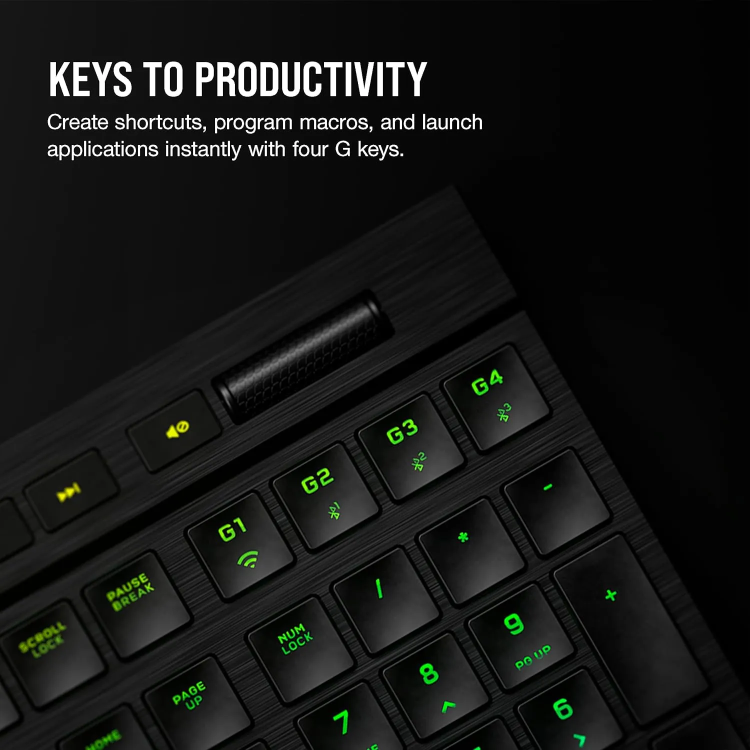 Corsair K100 AIR Wireless RGB Mechanical Gaming Keyboard - Ultra-Thin, Sub-1ms Slipstream , Low-Latency Bluetooth, Cherry MX Ultra Low Profile Keyswitches - NA Layout, QWERTY - Black